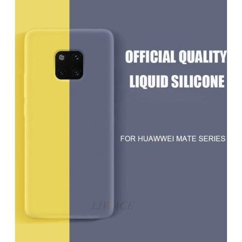 Original liquid silicone phone case for huawei mate 20 pro lite 20x mate 10 9 pro mate20 mate10 mate9 soft silicon back cover