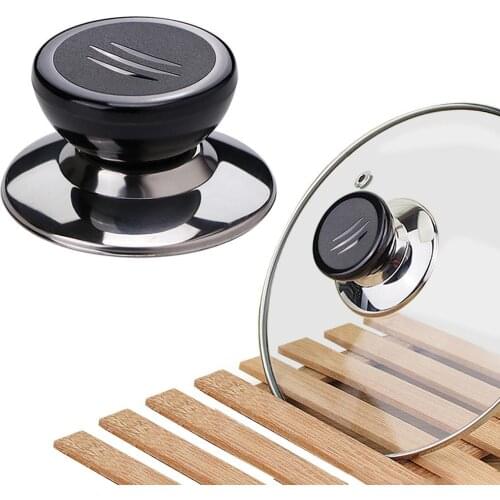 Home Kitchen Pot Lid Stainless Steel Handle Holder Anti-scald Knob Replacement Lid Holder Universal with Mountings