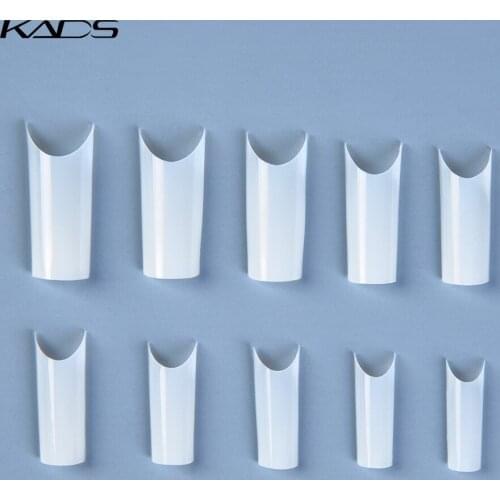 KADS 500PCS Natural Fake False Acrylic Nail Art Tips False French Nail Tips Square Head Nail Tips Half Cover