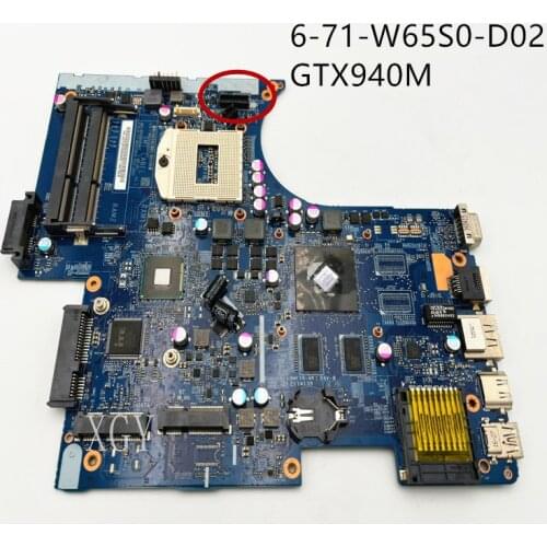 FOR CLEVO W650SCR K650D W650S K610C K590C Laptop Motherboard 6-71-W65S0-D02 N16S-GT-B-A2 100% fully te