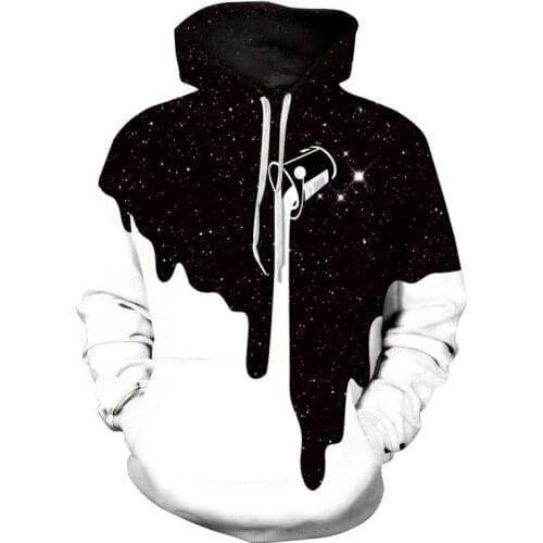 NEW 2020 Hot Fashion Men/Women 3d Sweatshirts Print Spilled Milk Space Galaxy Hooded Hoodies Thin Unisex Pullovers Tops