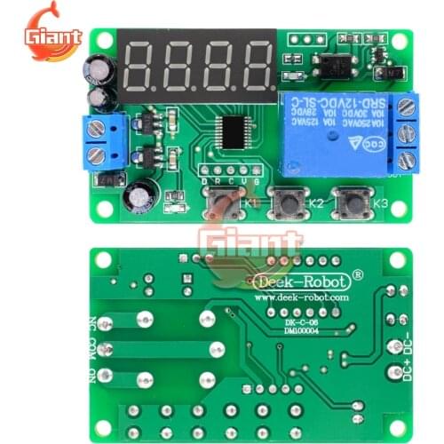 DC 12V Delay Relay LED Digital Display Trigger Cycle Time Delay Relay Module Timer MOS Switch Adjustable for Arduino Relay Board