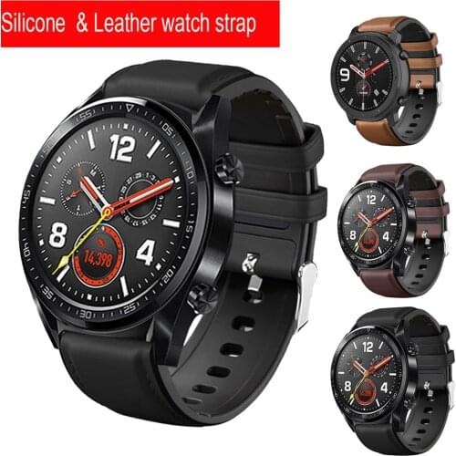 Leather strap For Huawei Watch GT 2 GT2 46mm Smart accessory sport bracelet strap for Honor Watch Magic 2 46mm Correa 22mm band