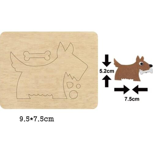 Christmas Jewelry Dog Wood Cutting Dies Keychain Wooden Steel Mold Leather Bag Suitable for Die Cutting Machine on the Market