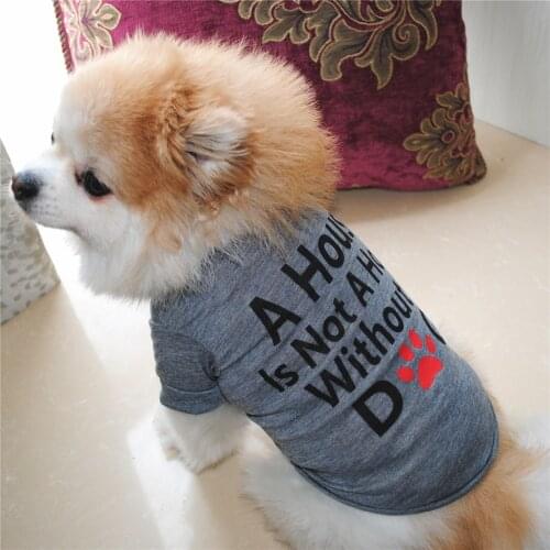 Letter Printed Dog Vest Shirt Summer Pet Dog Clothes For Small Dogs Teddy Poodle T-Shirt Cotton Dog Shirts Puppy Chaleco Perro