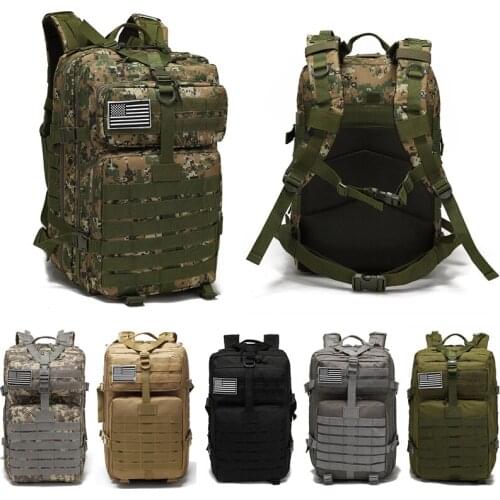 40L Large Capacity Men Army Military Tactical Backpack 3P Softback Outdoor Waterproof Bug Rucksack Hiking Camping Hunting Bags