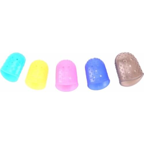 S/M/L Silicone Fingertip Protector Fingerstall Guitar String Finger Guard Left Hand Against The Press Sore Finger Ballad Guitar