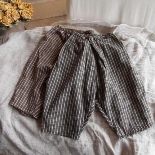 2020 Korea style girls boys harem pants spring cotton linen fashion kids pants 2-7t HM703