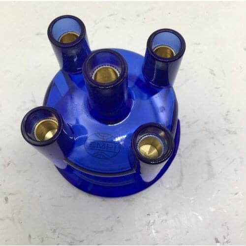 SherryBerg cap for EMPI Blue translucent Distributor cap to Fit for most Bosch 4 cly distributors new blue color free shipping