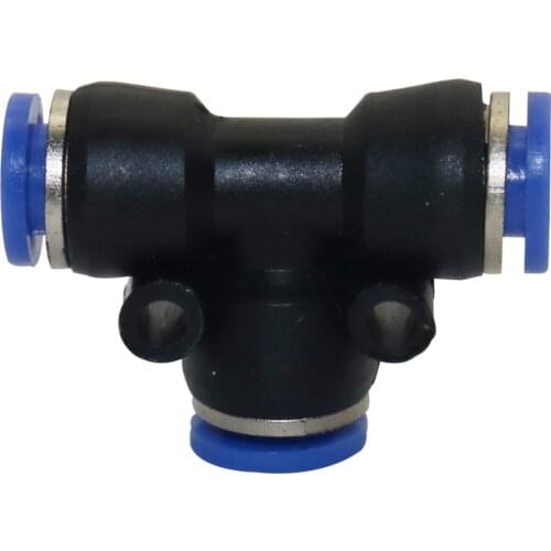 50 Pcs 6mm Slip lock Quick Tee Connectors Plastic Butt Joints Mist Cooling Reptile Fogger Accessories Pneumatic Pipe Fittings