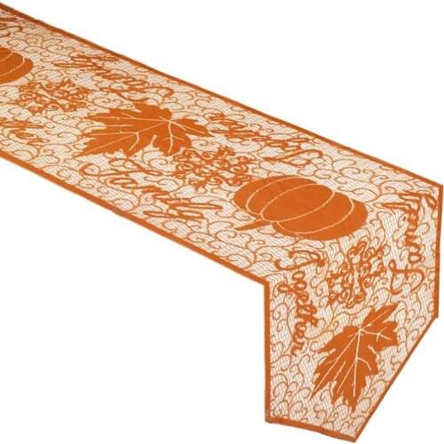 Thanksgiving table flag maple leaf pumpkin thanksgiving table runner family table decorative cloth 20 * 80inch