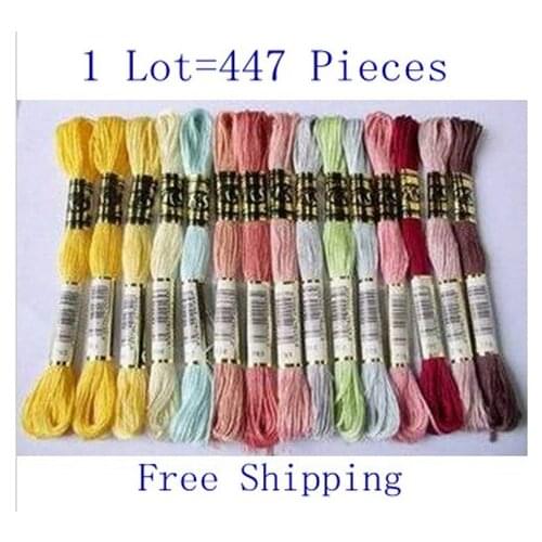 High Quality 1 Lot= 447 Pieces Similar DMC Cross Stitch Thread/Wire Free Shipping