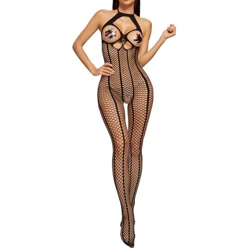 Women Fishnet Bodystockings Lingerie Pantyhose Stockings Crotchless Tights Babydoll Underwear Translucent Chemises Bodysuits