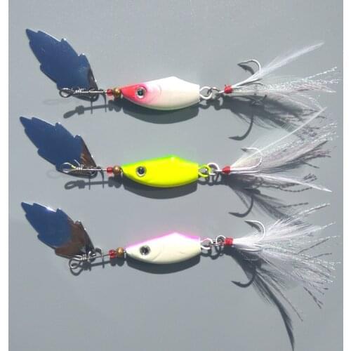3pcs 16g/12g Sea Bass Blade Lure Fishing spinner Metal fishing lure metal jig metal VIB fishing spoon