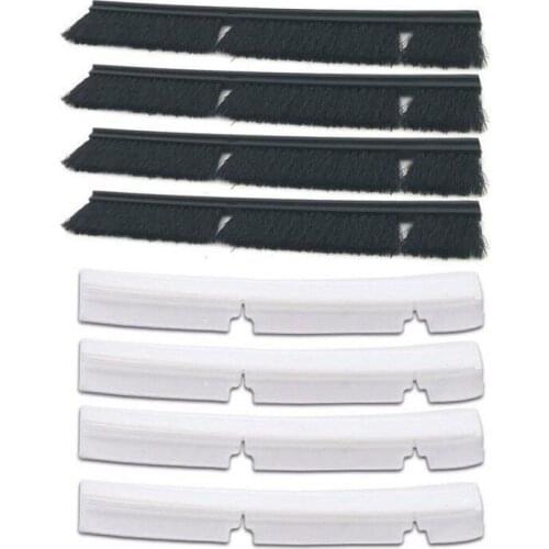 4* Silicone Blades + 4* Brushes Brush for Neato xv-11 xv-14 xv-15 xv-12 xv-21 xv15 XV 21 Robot Vacuum Cleaner Parts Accesories