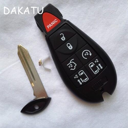 DAKATU 7 6+1 Buttons Remote Case Blank Smart Key Shell Fit For Chrysler Town big logo position buckle bit Buttons can be disman