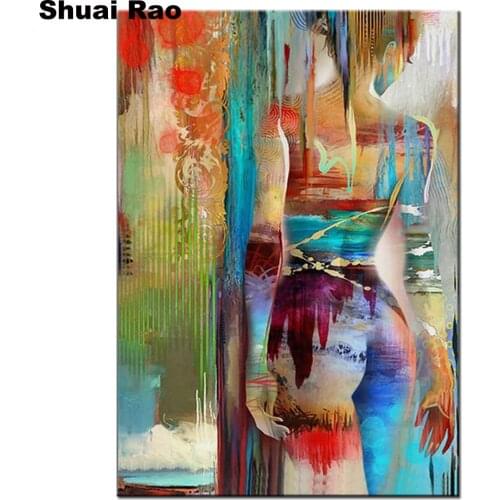 Abstract watercolor lady 5d diy diamond embroidery women diamond painting full square/round drill mosaic Girl Bedroom decor