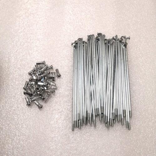 37 pcs E-bike Spokes 10G 3.0mm diameter Bicycle Spokes length 165~205mm + Nipple Sliver color