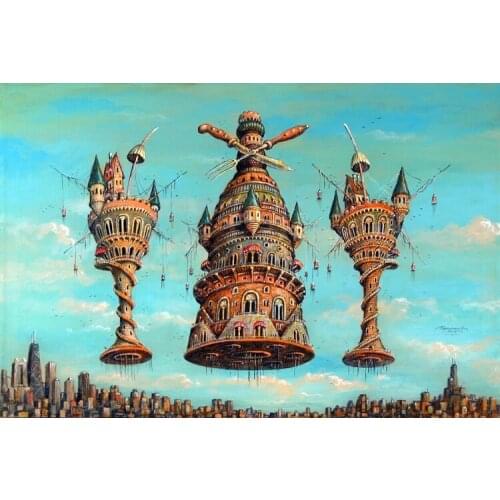 Wine glass castle The wooden puzzle 1000 pieces ersion wood jigsaw puzzle white card adult childrens educational toys