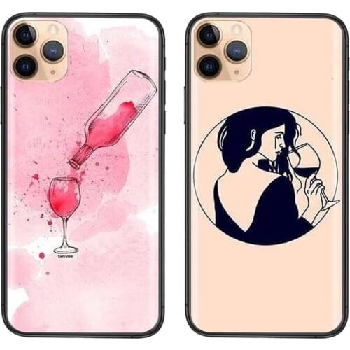 For Mate 40 30 20X 10 lite plus pro Nova 8 Pro 7 6 se Drink A Wine Soft TPU New Style Unique Charming