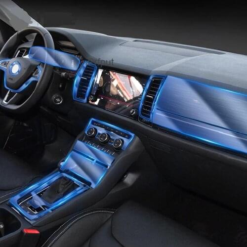 For Skoda Kodiaq GT 2017-2020 Car Interior Center console Transparent TPU Protective film Anti-scratch Repair film Accessories