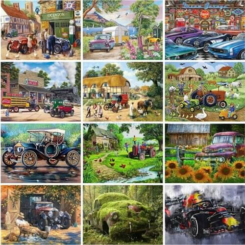 EverShine Diamond Painting Full square Car Diamond Embroidery Cross stitch farm Rhinestones Art Bead Picture Kits Wall decor