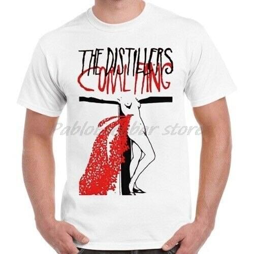 The Distillers Coral Fang Rock Punk Retro T Shirt men cotton tshirt summer brand t-shirt bigger size drop shipping