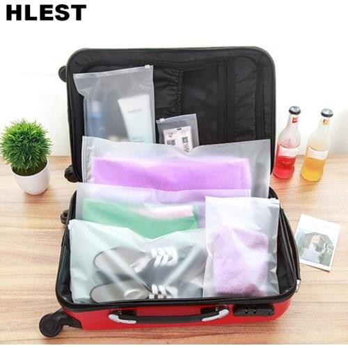 HLEST Multi-Size Frosted Travel Car Storage Bag Luggage Clothes Organizer Bag Translucent Bag Thickened Waterproof Car-Styling