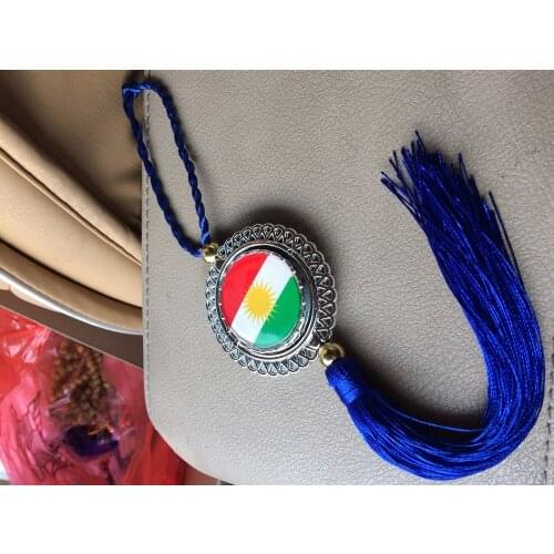2Pc Kurdish Flag Necklace Koerdische Kurdistan Map Kurde Car /Home /Office Hanging Gift Kurdische Gift Phone Case Car Sticker