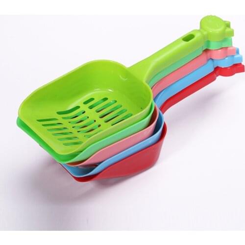 1PCS Cat Litter Shovel Plastic Pet Cleaning Tool Leak Sand Shovel Cat Litter Box Helper Cat Toilet Training Kit Dog Food Shovel
