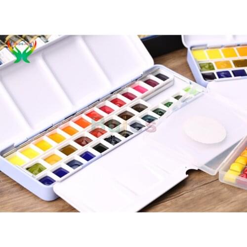 Mijello 2ml 34 colors Watercolor packaging iron box sub packaging watercolor Colorful/starry sky/pink iron box suit art supplies