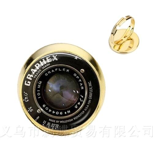 2018 New Trendy Camera Mode Rings For Photographers Fashion Photography Handmade Glass Dome Adjustable Rings Best Gift