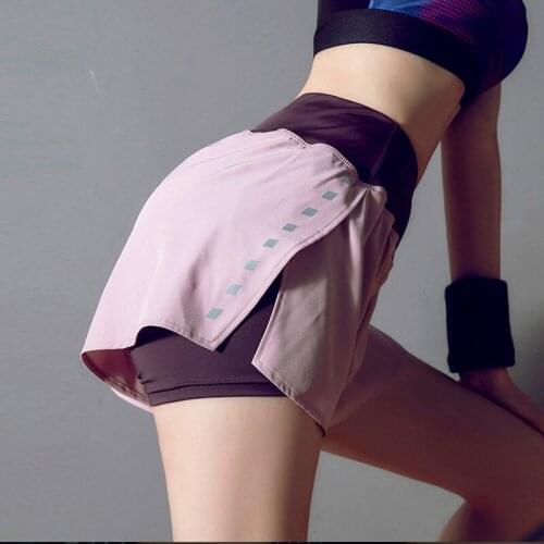 NEW Summer Women 2 In 1 Running Workout Shorts Gym Loose Sport Shorts Breathable Yoga ShortsMarathon Quick Dry Shorts