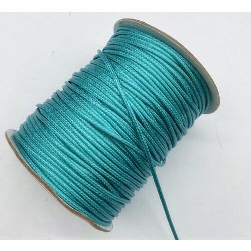 New0.5 0.8 1.0 1.5 2.0mm Cyan Waxed Cord Waxed Thread Cord String Strap Necklace Rope Beads for Jewelry Making