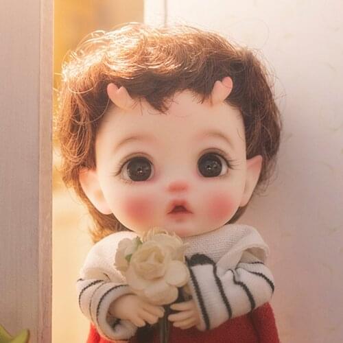 OB11 Handmade doll customization 1/8 1/12bjd Doll head Makeup doll head including eyes OB11joint doll head Doll accessories