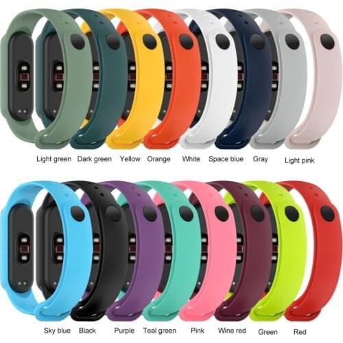 Suitable For Xiaomi Bracelet 5 With Anti-lost Ring Glossy Strap Sport Multicolor Waterproof Replacement Wristband For Mi Band 5