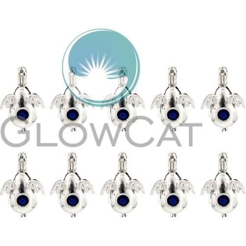 Sea Lions Beads Cage Pendant Perfume Essential Oil Diffuser Pearl Cage Locket Pendant 10x K962