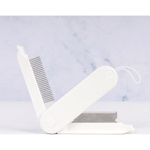 Double Open Dog Comb Pet Hair Remover Pet Grooming Brush For Cats Dogs ABS Stainless Steel Open Knot Combs Pets Hairbrush