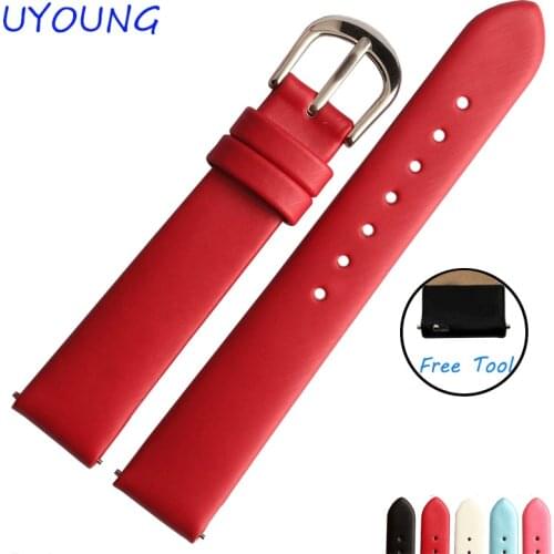 12mm14mm16mm18mm20mm High quality spun silk watchband replacement leather strap for womens watch accessories