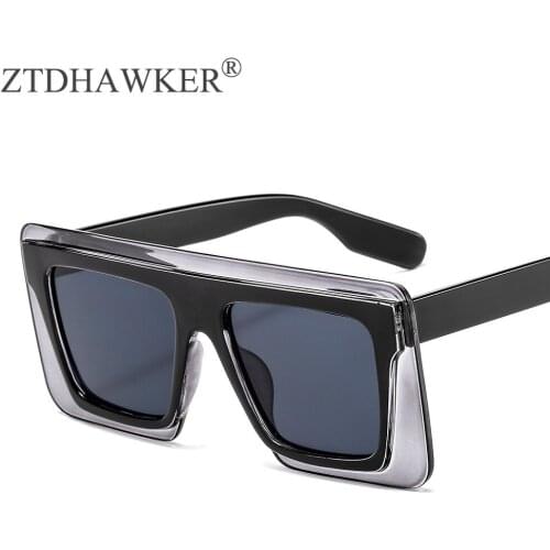 New Big Frame Dazzling Color Two-color Ladies Sunglasses Fashion Men and Women Tide Spectacles