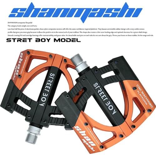 STREET BOY Ultralight Mtb Mountain Bike Pedal 3 Bearing CNC Nylon Aluminum Alloy Durable Wide Flat Bicycle Pedals