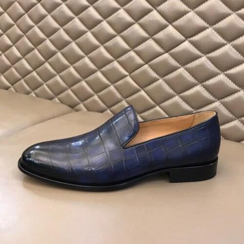 High Quality Loafer Shoes Men Genuine Leather Custom Luxury Office Formal Wedding Party Luxury Brand Fashion Retro Casual Shoes