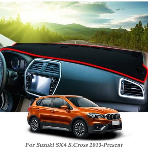 Car Styling Dashboard Protective Mat Shade Cushion Pad Rose Carpet For Suzuki SX4 S.Cross 2013-Present RHD&LHDInternal Accessory