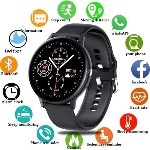 GEJIAN Ladies Bluetooth Call Smart Watch Women Men Full Touch Fitness Tracker Blood Pressure Fashion Electronic Clock smartwatch