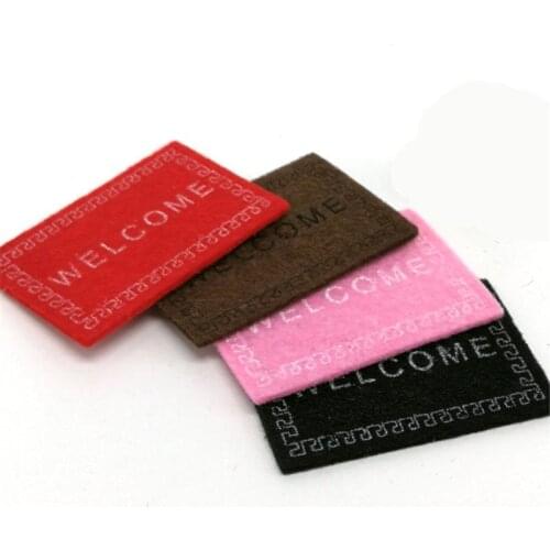 1:12 WELCOME Mat Doll House Miniature Carpet Accessories Ornament DIY Furniture