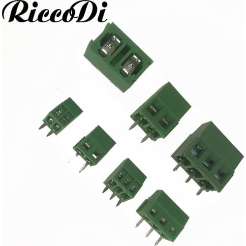 10Pcs 2/3 Pole 2.54/3.5/3.81/5.0/5.08/7.5/7.62mm Pitch PCB Mount Screw TermInal Block Connector