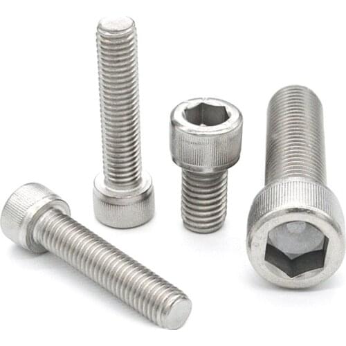 2Pcs M7 Stainless Steel Allen Screw Hex Socket Cap Knurled Head Screws Hexagon Bolts 1.0mm Pitch Thread 10mm-50mm Length High QT