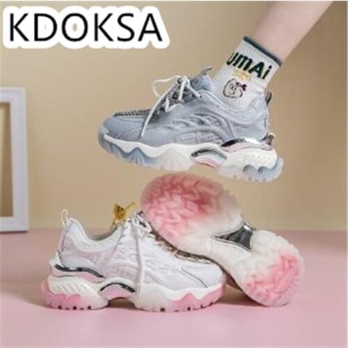 2021 Rainbow Bottle Web Celebrity Anchor Daily Breathable Solid Color Lightning Summer Low Top Round Head Flat Heel Lacing