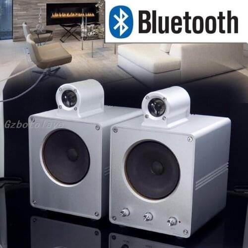 Bluetooth 4.2 4-inch aluminum bookshelf speaker built in amplifier computer active Antimagnetic full frequency speaker