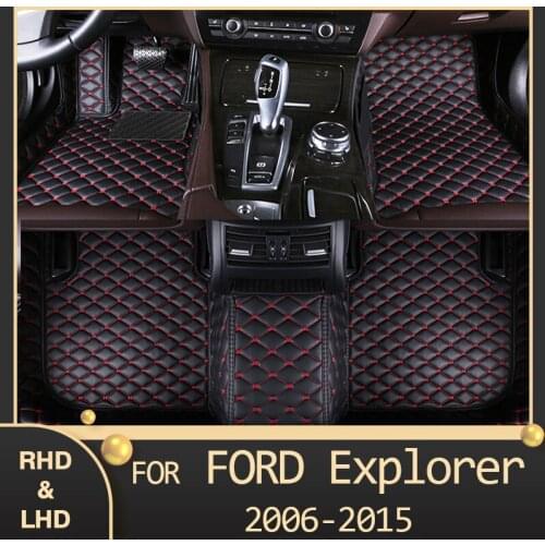Car floor mats for Ford Explorer 2006 2007 2008 2009 2010 2011 2012 2013 2014 2015 Custom auto foot Pads automobile carpet cover